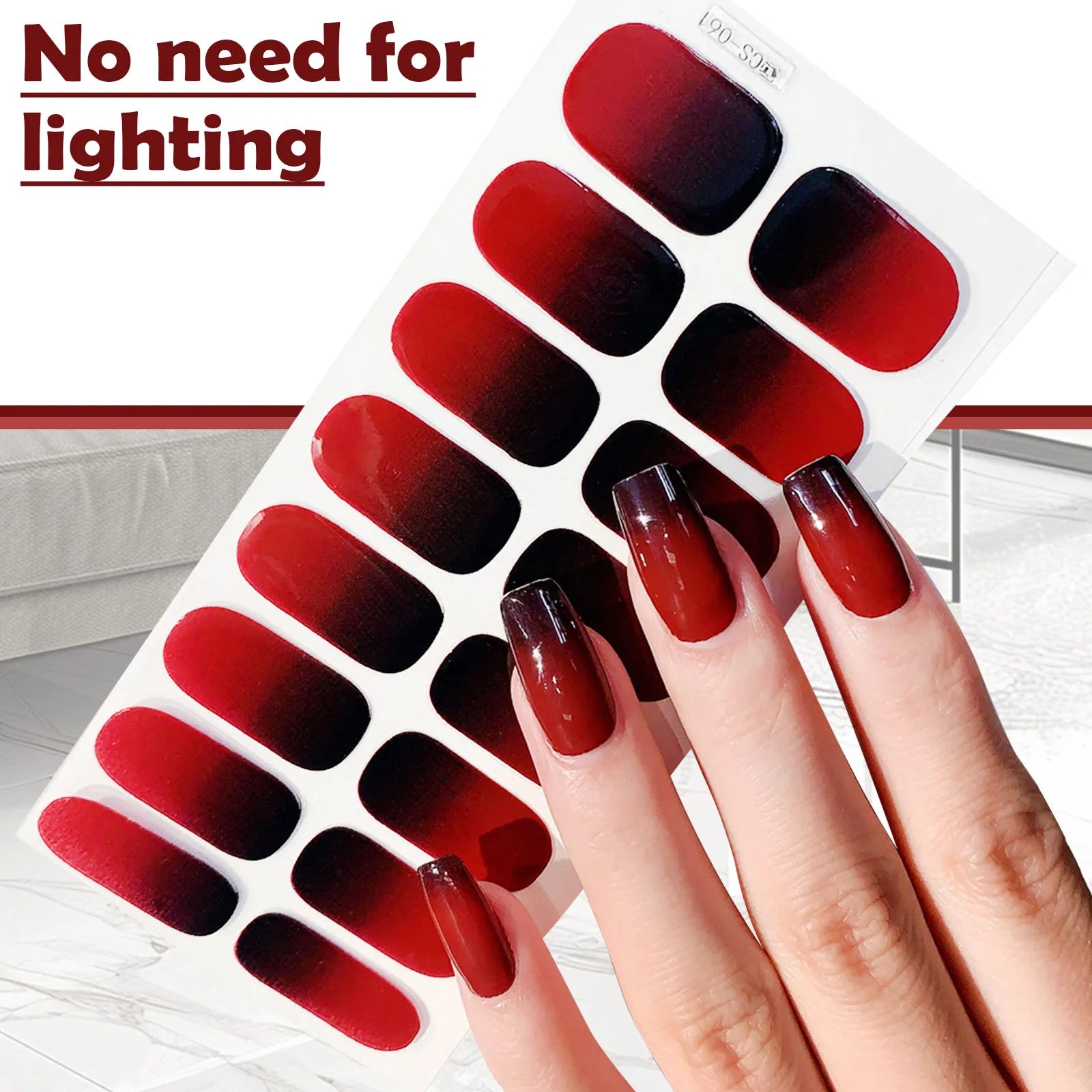 Naked Gradient Ombré Nail Wraps – No-Lamp French Nail Stickers Nail Art Stickers Zpaxo