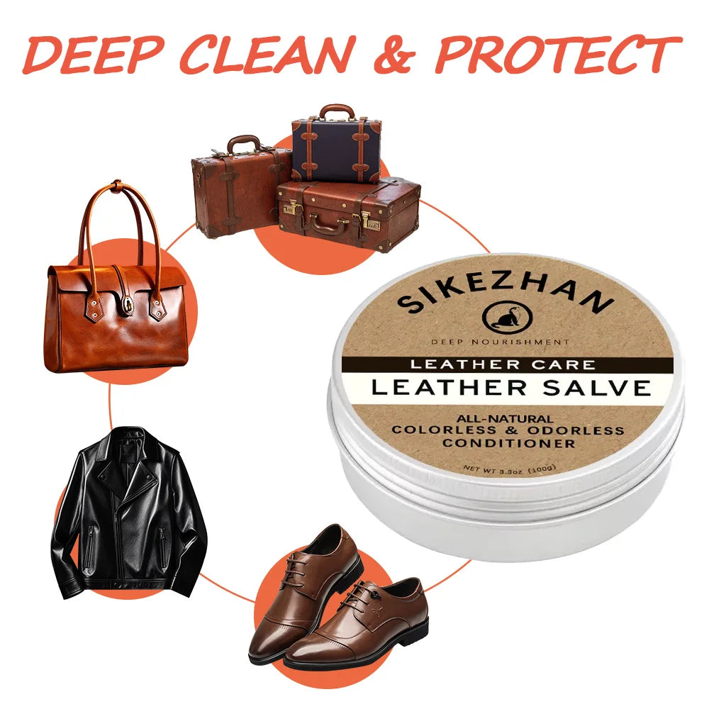 Leather Care Balm Leather Cleaning Cream Leather Care Balm Waterproof Leather Jacket Conditioner for Bags Furniture Shoes Zpaxo