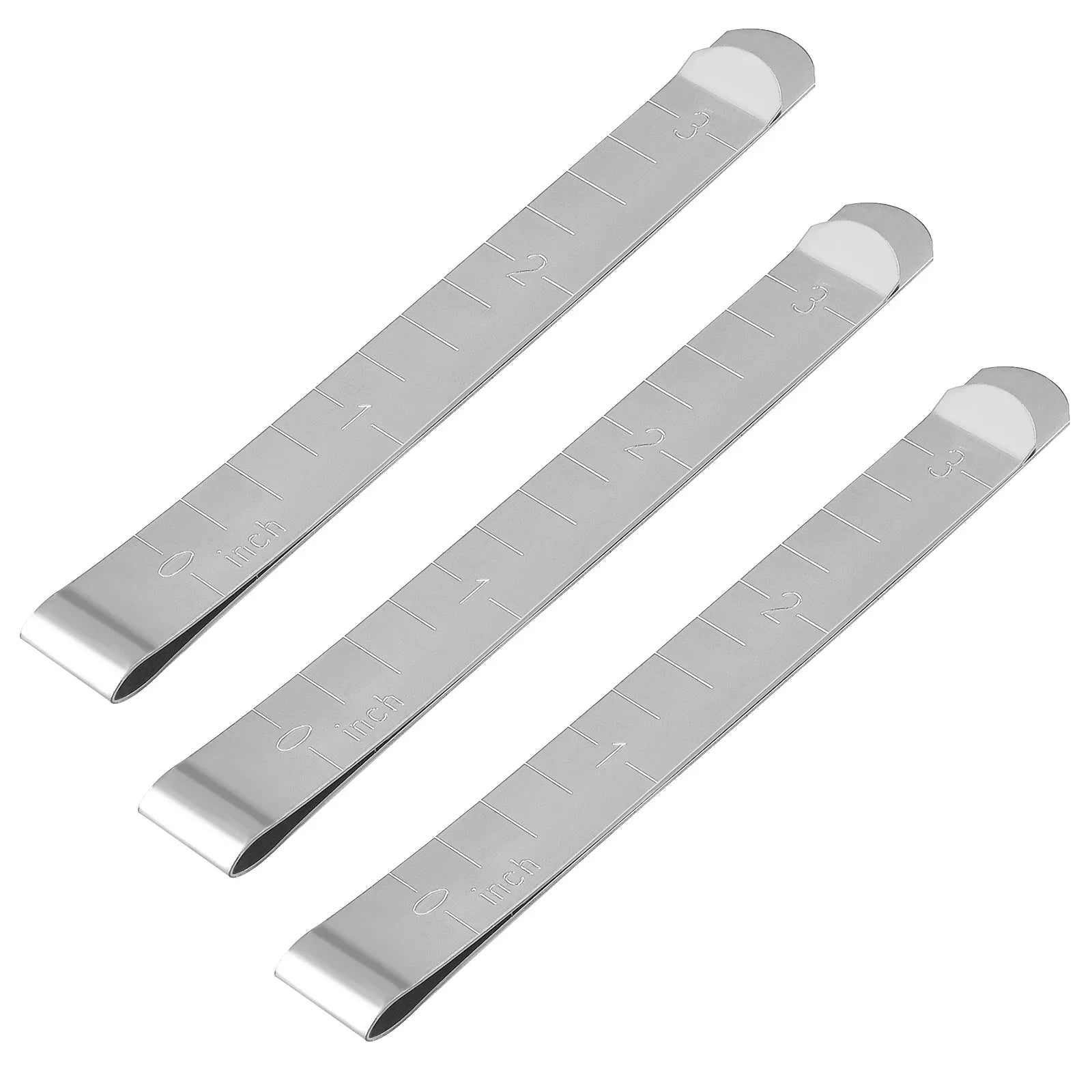 1/3/5Pcs Sewing Hemming Clips Stainless Steel Hemming Clips Metal Crimping Clip Fabric Measuring Ruler DIY Sewing Clip Tools Zpaxo 3 pcs 107X12X6mm