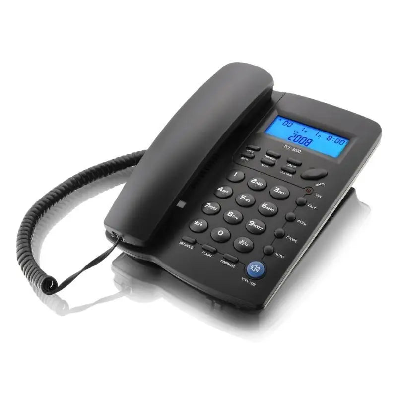 652F Landline Telephone Desktop Fixed Caller Front Desk Home Office Zpaxo Black CN