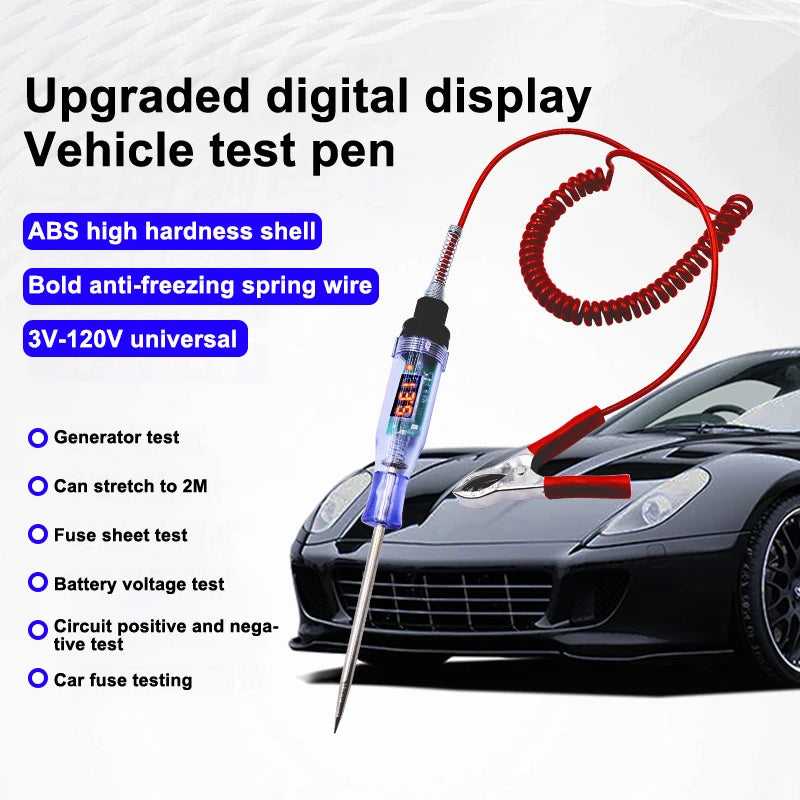Car Tester Pen Voltage Circuit Test DC Digital Display Electric Probe