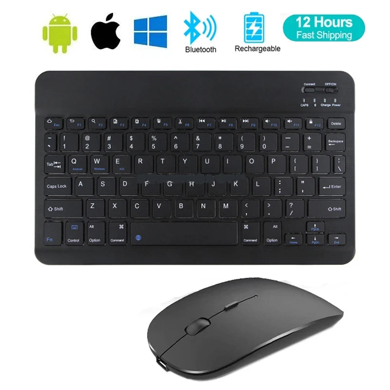 Mini Bluetooth Keyboard & Mouse – Spanish French Russian Korean Bluetooth Keyboard Zpaxo
