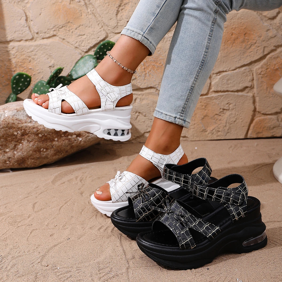 Women Platform Wedge Sandals Summer Fashion Comfortable Shoes for Women Lightweight Casual Beach Sandals Women Zapatos De Mujer Zpaxo