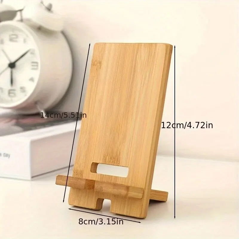 Solid Wood Phone & Tablet Stand – Elegant Multi-Use Desk Stand Wooden Phone Stand Zpaxo
