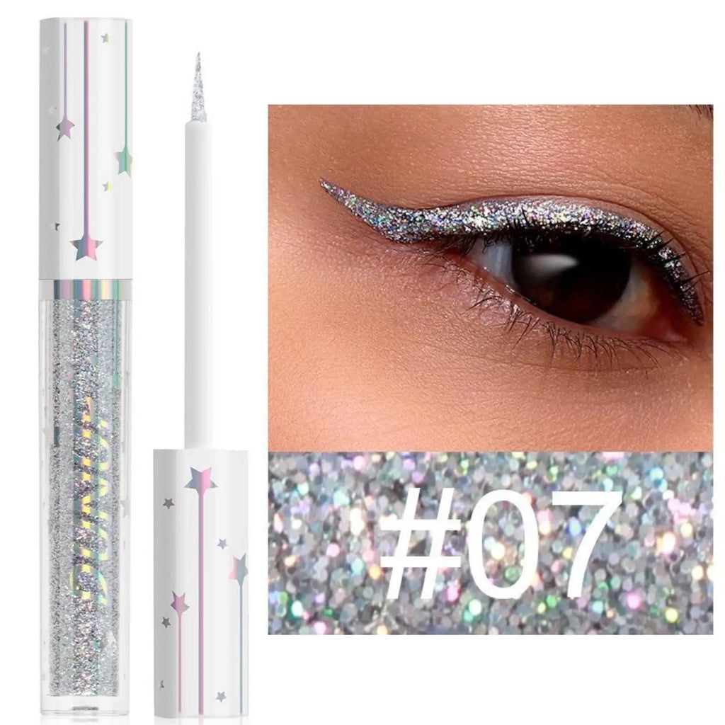 1PC Glittering Liquid Eyeliner and Eyeshadow, Smooth, Shimmering, Brightening, Waterproof,Suitable for Festivals/carnivals/party Zpaxo 07
