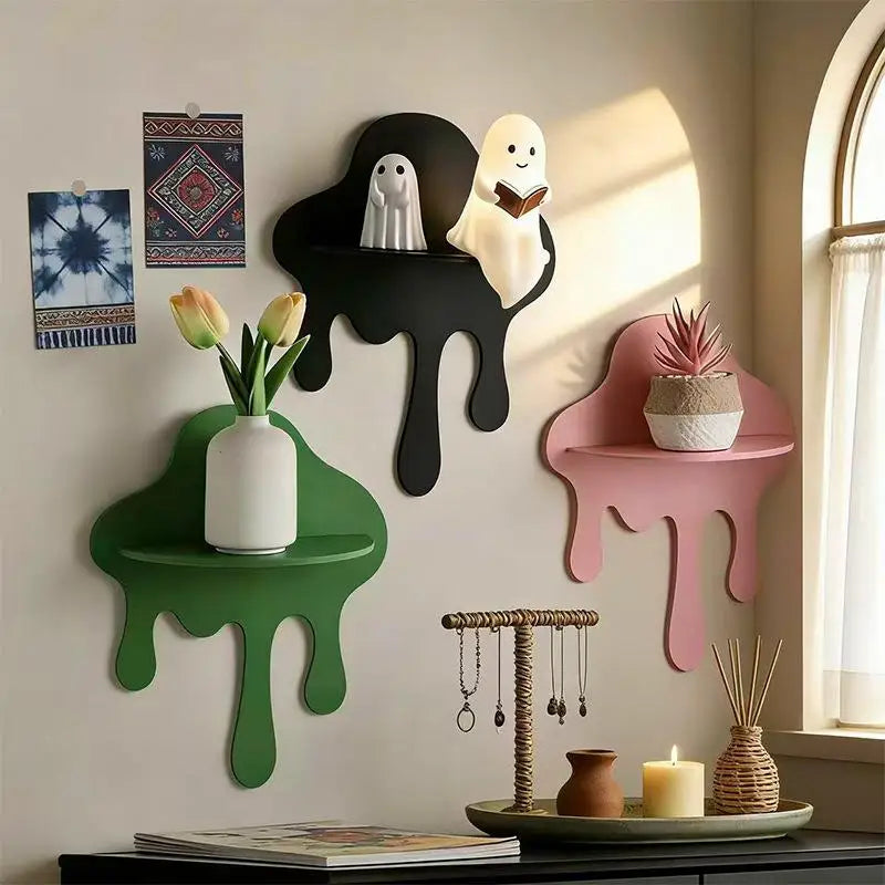 Wall Mounted Storage Rack Irregular Cloud Holder Creative Zpaxo