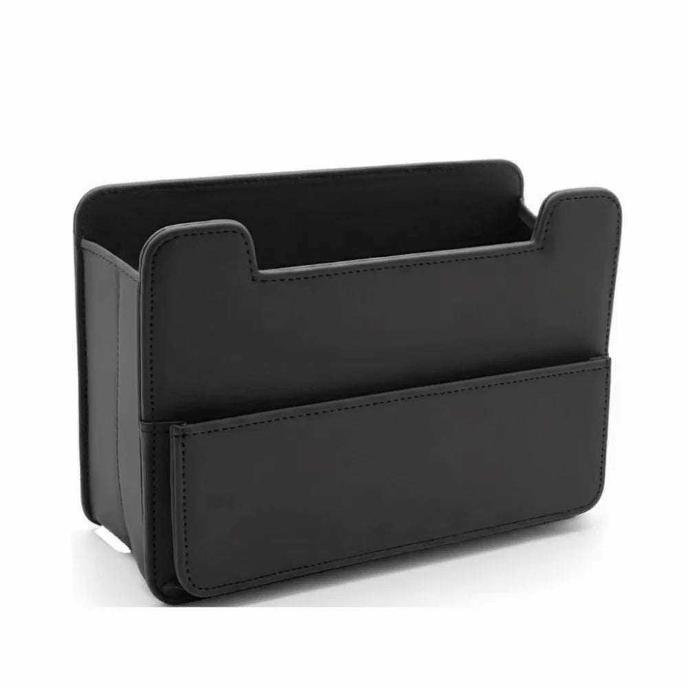 Foldable Design Car Interior Storage Organizer Leather Material Leatherette Material Car Trash Bin Multifunction Design Zpaxo