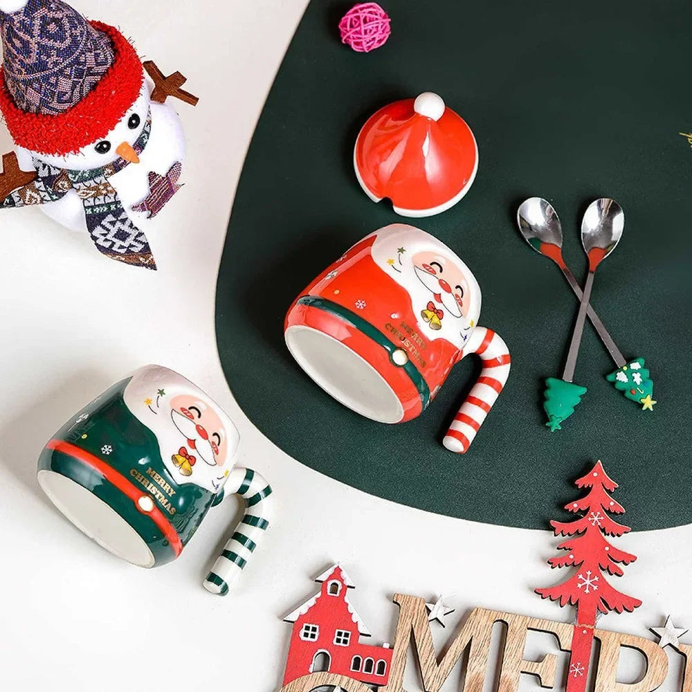 Creative Santa Claus Mug Box Christmas Gifts Ceramic Cups Souvenirs