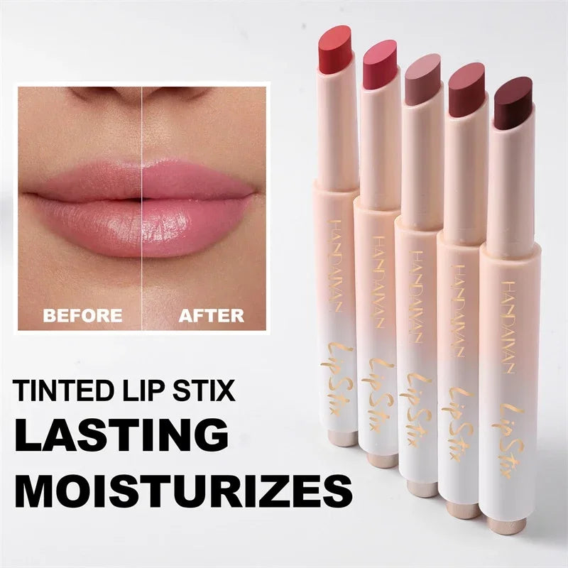 8 Colors Silky Glossy Lipstick Long Lasting Waterproof Lip Gloss Sexy Red Lip Tint Non-Stick Cup Moisturizing Mirror Lip Balm Zpaxo