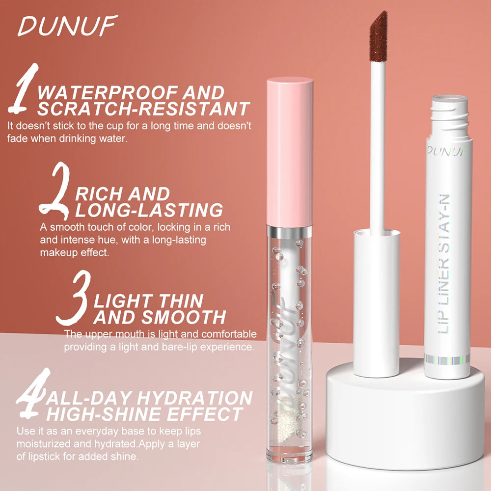 Tear off lip gloss+lip oil combination set, non stick to cup, moisturizing and nourishing Zpaxo