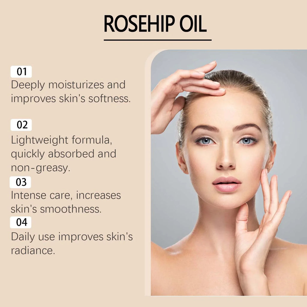 Squalane Rosehip Face Oil – Firming, Anti-Aging & Moisturizing Facial Care Oil Zpaxo