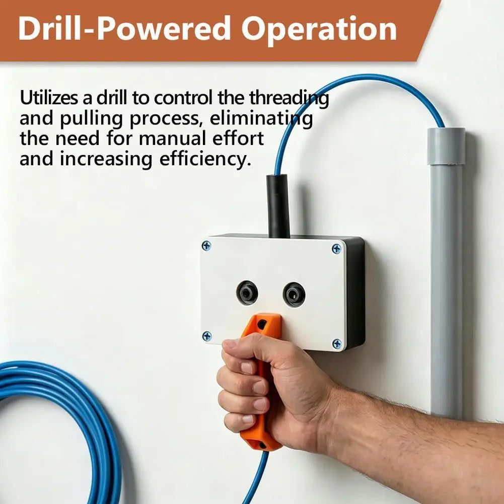 Multi-functional High Strength Cable Puller 8mm Handheld Wire Threader High Efficiency Electrician Tool for Underground Wiring Zpaxo
