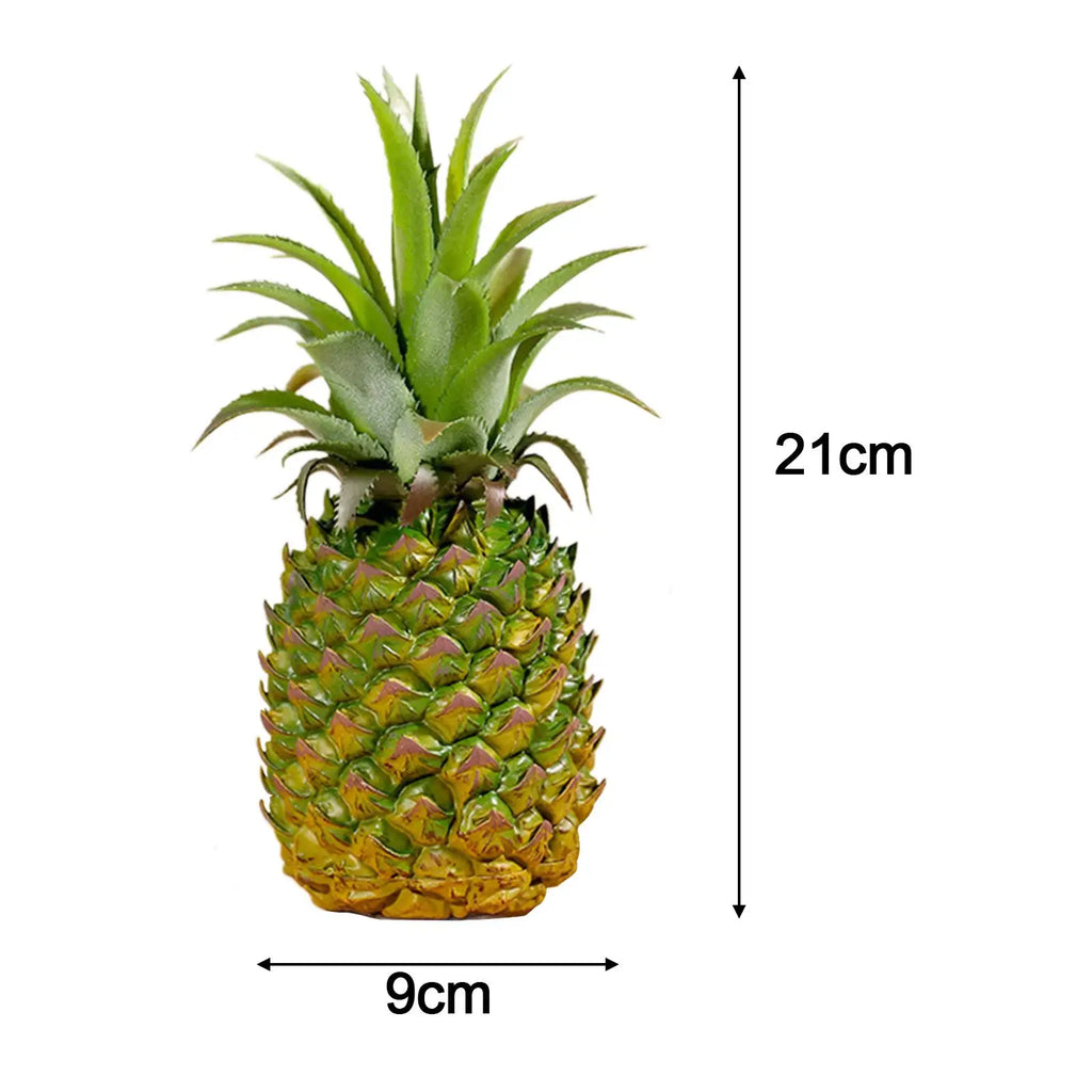 Artificial Pineapple Figurine Realistic Modern Simulation Fruit Decoration for Photography Prop Kitchen Bedroom Cabinet Home Zpaxo