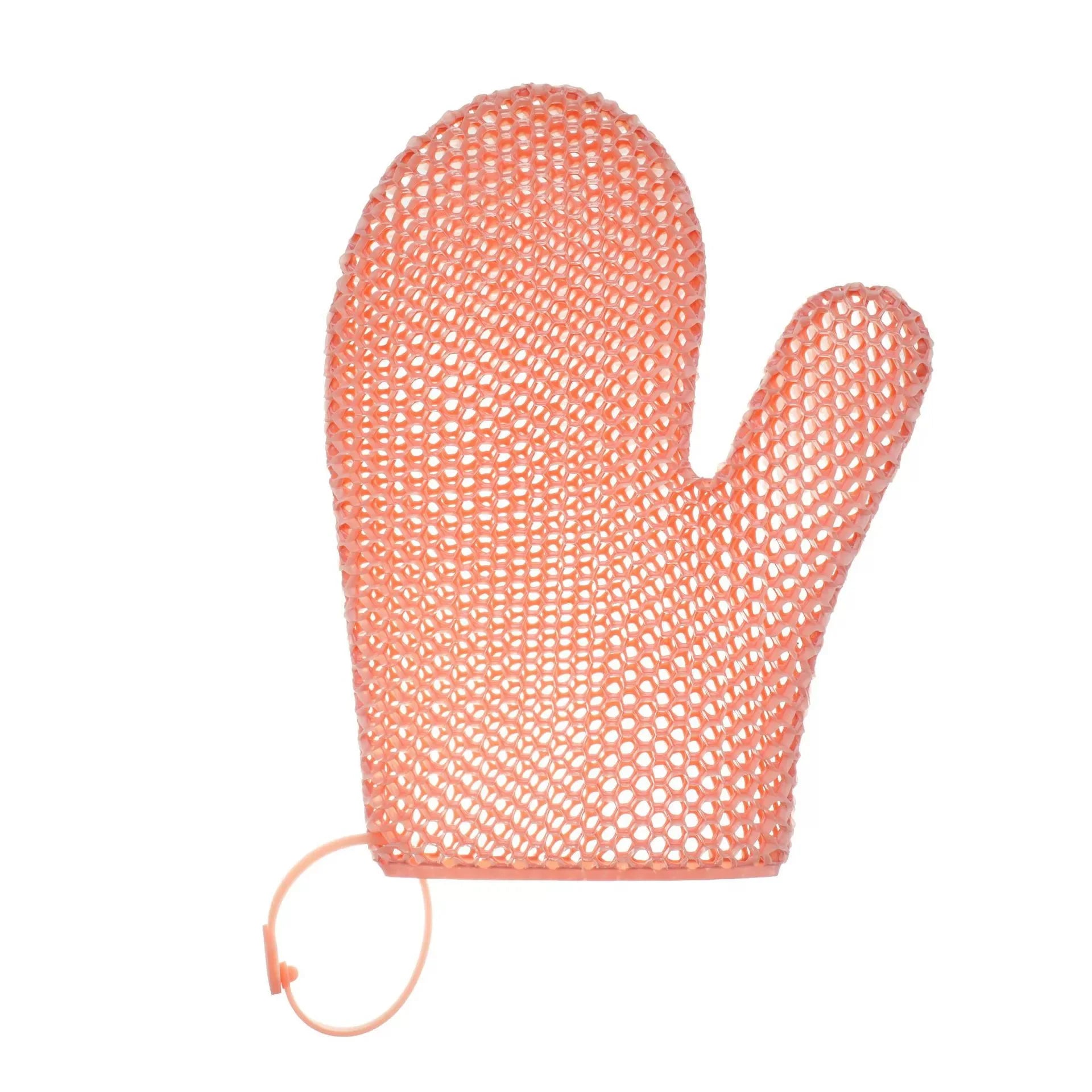 Honeycomb TPU Exfoliating Shower Finger Caps Deep-cleansing Body Zpaxo Pink