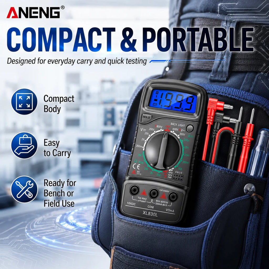 ANENG XL830L Handheld VBacklight Multimetr Tools Portable AC DC