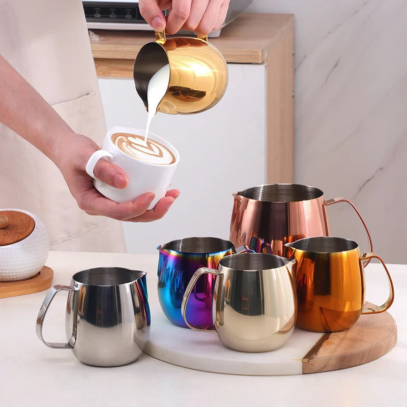 10oz Stainless Steel Milk Frothing Pitcher – 300ml Latte Art Jug
