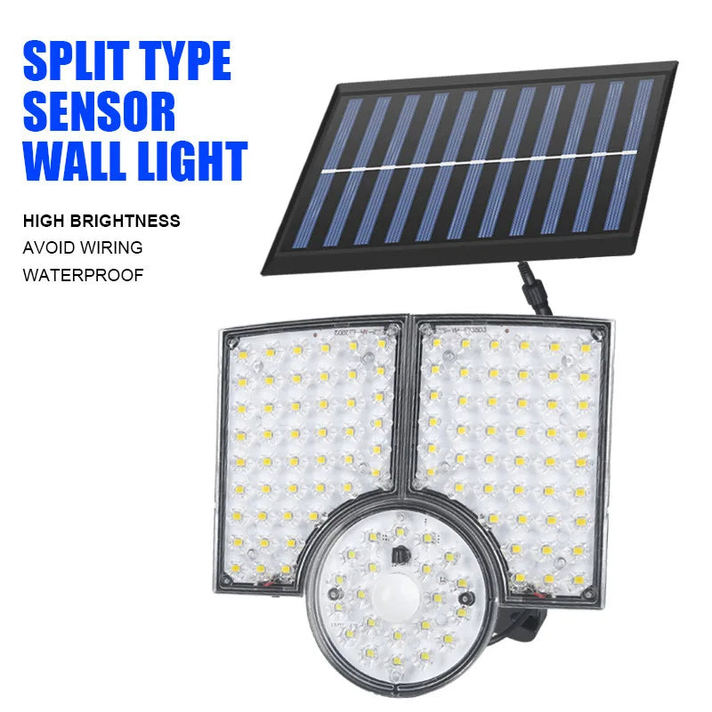 Solar Flood Lights Motion Sensor Powered Light 3 Modes Outdoor Zpaxo