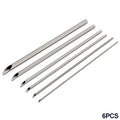 6PCS/Set of Stainless Steel Hole Puncher Carving Sculpture Modeling Pottery Cutting and Punching Ceramic Polymer Clay Tools Zpaxo 6PCS