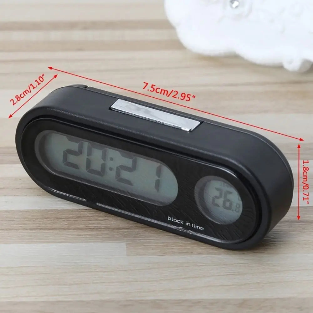 1 Car Styling Mini Auto Watch Automotive Hygrometer Car Thermometer Digital Clock Electronic Clock Thermometer Clock Car Clock Zpaxo