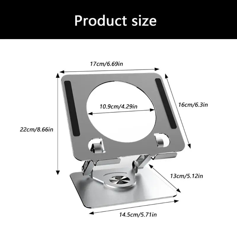 652F Compactly 360 Rotete Tablet Stand Strength Carbon Alloy Holder Zpaxo