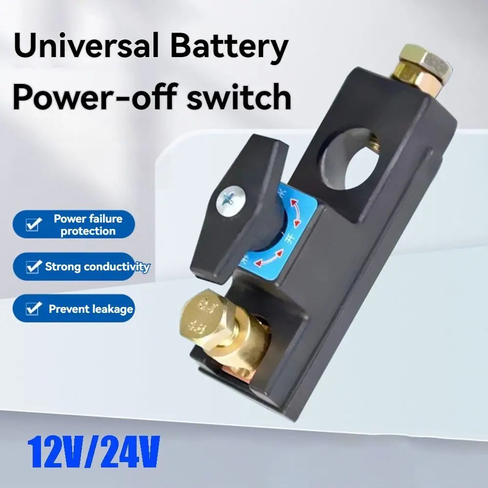 12V/24V Car Battery Disconnect Switch Battery Cut-off Quick Cut-off Anti-leakage Switch Battery Terminal Metal Zpaxo