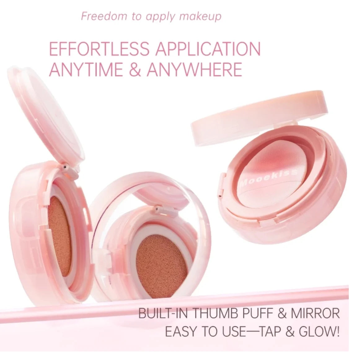 Mooekiss Cushion Blush Matte Finish Natural Nude Shades Moisturizing Yet Non-Oily Compact & Lightweight Original Makeup Cosmetic Zpaxo
