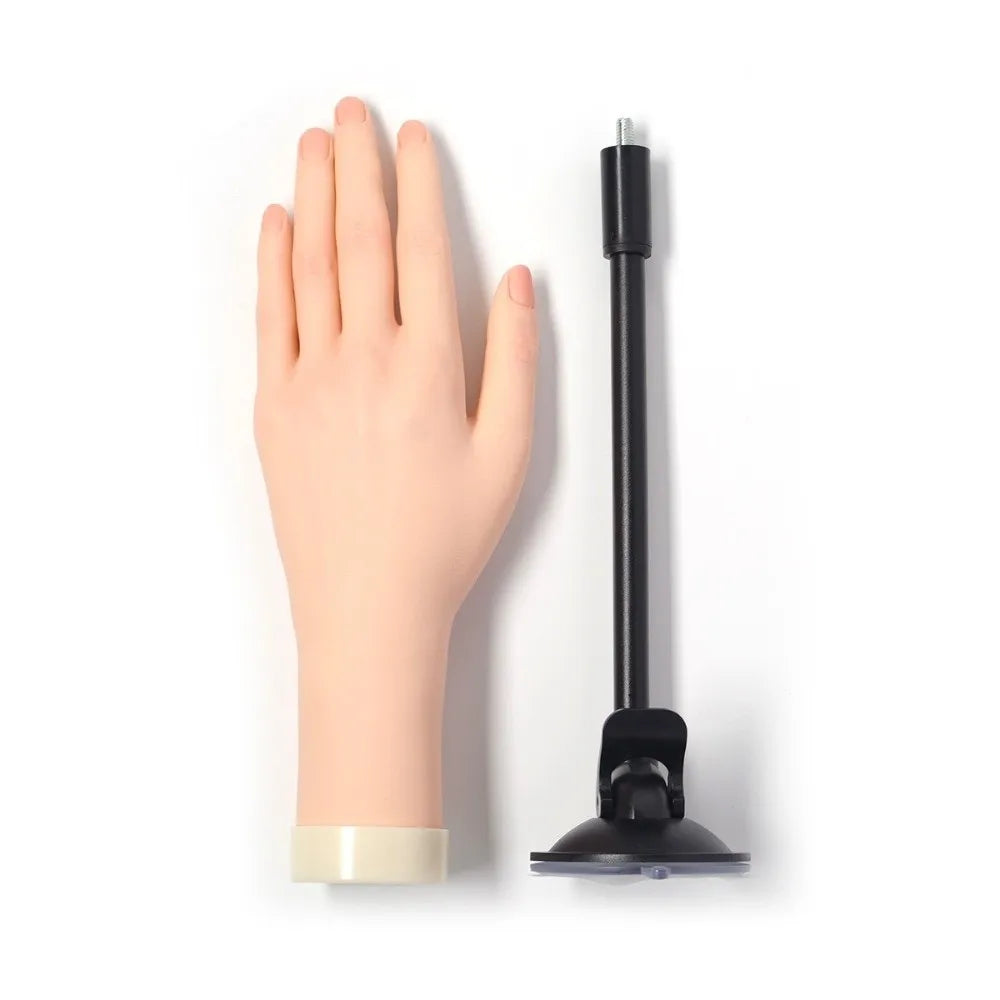 Novice Bendable Nail Simulation Practice Hand Silicone Nails Art Zpaxo