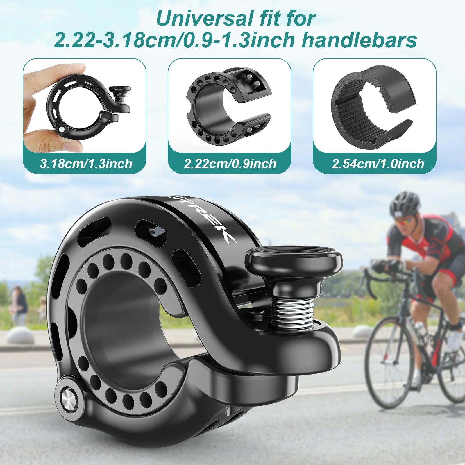 New Bicycle Bell Stainless Steel MTB Bike Horn Crisp Sound Handlebar Mount Safety Cycling Accessories Safety Horn outdoors Zpaxo