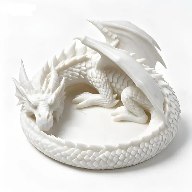3D Printed Dragon Multipurpose Storage Tray Creative Desktop Zpaxo White