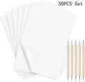 White A4 Copy Carbon Paper Reusable Tracing Transfer Office School Zpaxo 30PCS white Set