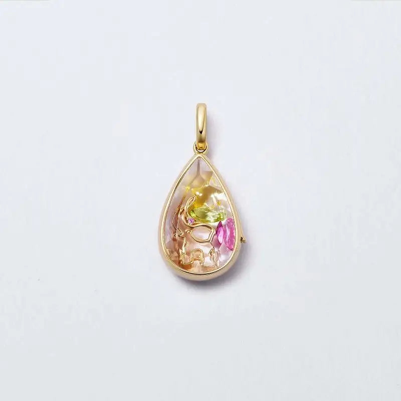 Exceptional Adorable Ocean Heart Water Drop DIY Necklace Pendant Zpaxo