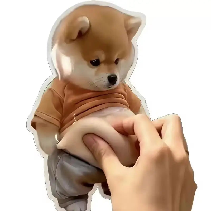 2-Pack 3D Shiba Inu Stickers, Self-Adhesive Decals for Phone, Laptop, Car, Gift for Pet Lovers Zpaxo