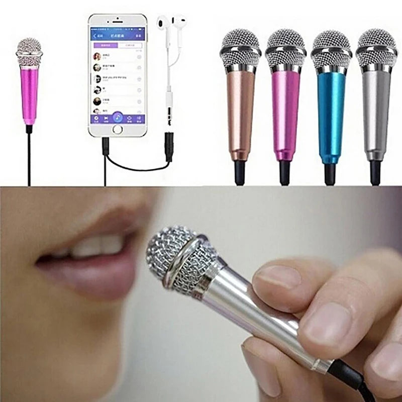 Universal Portable Stereo Studio Mic KTV Karaoke Mini Microphone