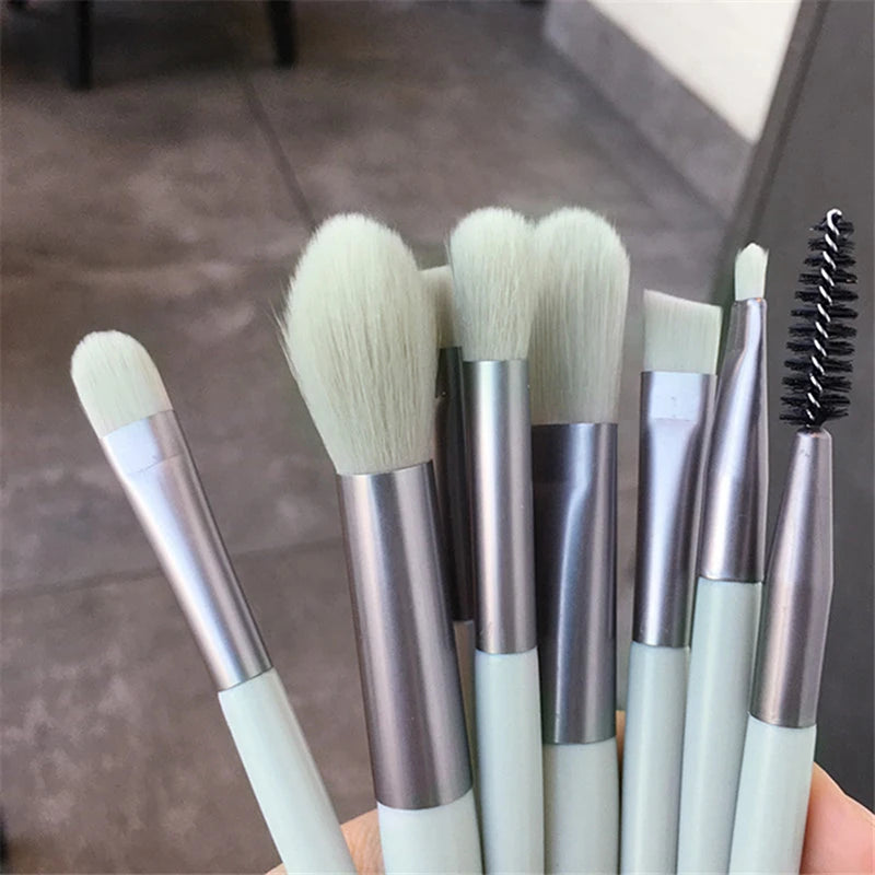 Mini Makeup Brushes Beginner Matte Wooden Handle Portable Soft Brush Zpaxo