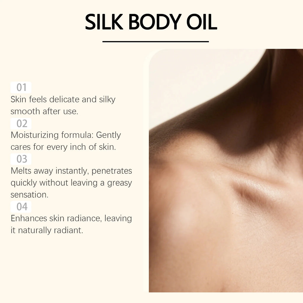 Improved Dry Silk Softening Body Oil Exfoliating Refreshing Moisturizing Non-Greasy Skin-Friendly Soft Easily Absorbed Body Oil Zpaxo