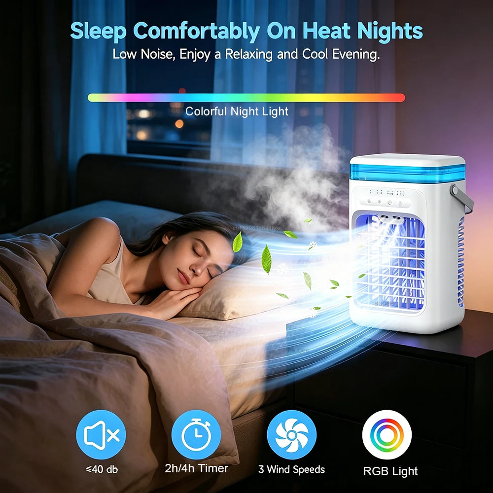 Spray Fan 1 Mini AIr Conditioner Humidifier Cooler Night Light