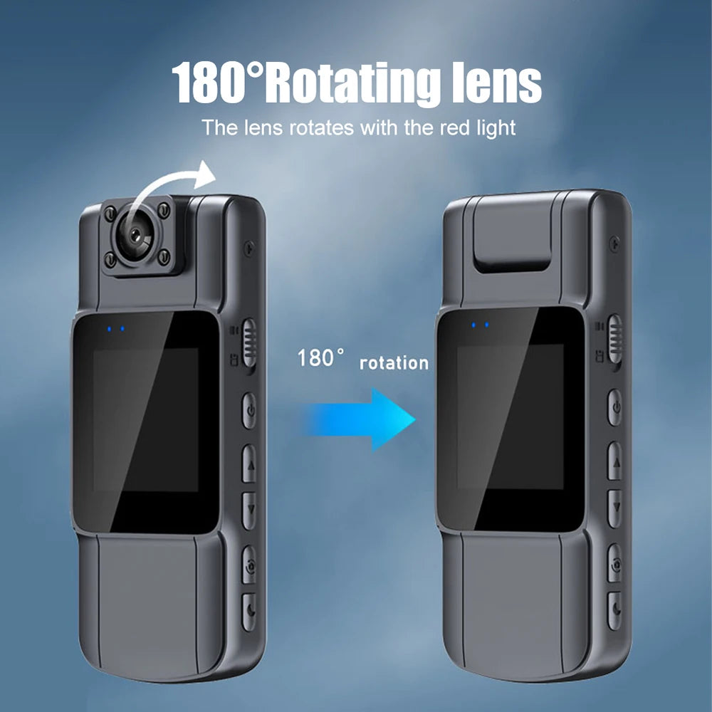 4K UHD Mini Body Camera Audio Video Recording 150 Wide Angle 180 Lens