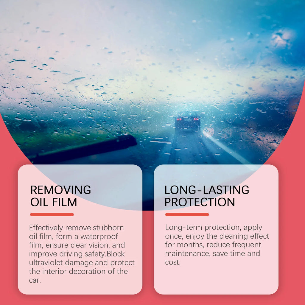 Homonth Car Windshield Oil Film Remover & Glass Coating Kit Glass Cleaning Kit Zpaxo