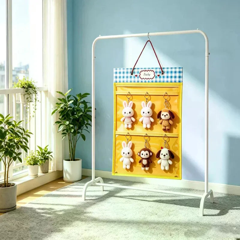 Hanging Plush Doll Organizer – Dustproof Cover & Hooks Toy Display Organizer Zpaxo