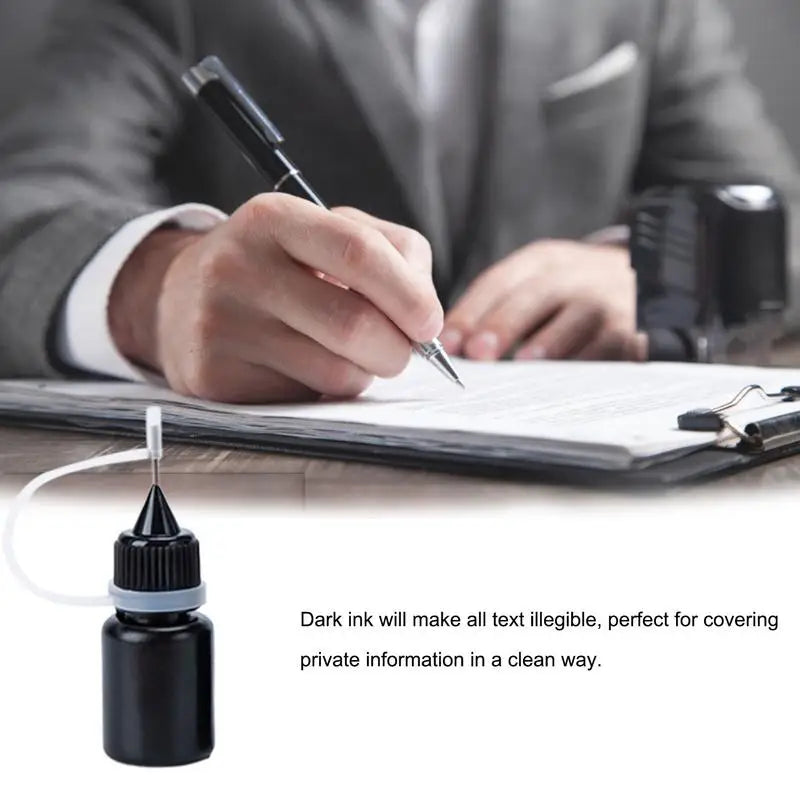 5ml Black Ink Oil Refills For Stamp Multifunctional Practical Stamp Roller AccessoriesWaterproof Privacy Protective Supplies Zpaxo