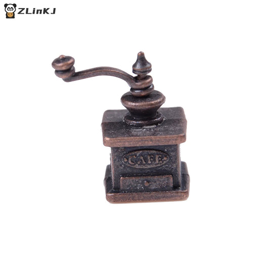 ▶1Pc 1/12 Dollhouse Miniature Kitchen Vintage Coffee Grinder For Doll Gift Zpaxo