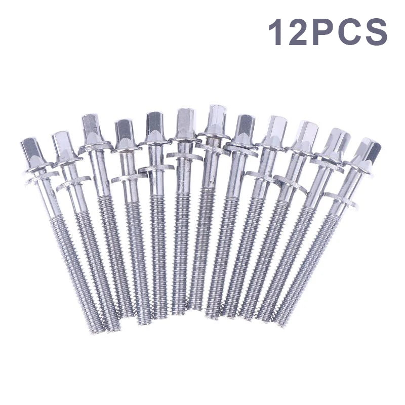 Durable 5 Drum Lug Bolts 12 Tension Rods Washers Designed Jazz Repairs Zpaxo