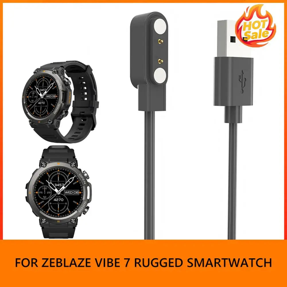 5V 1A USB Charger Stable Charging Black Charger Multiple Protection Watch Charger Smart Accessories for Zeblaze Vibe 7 Zpaxo