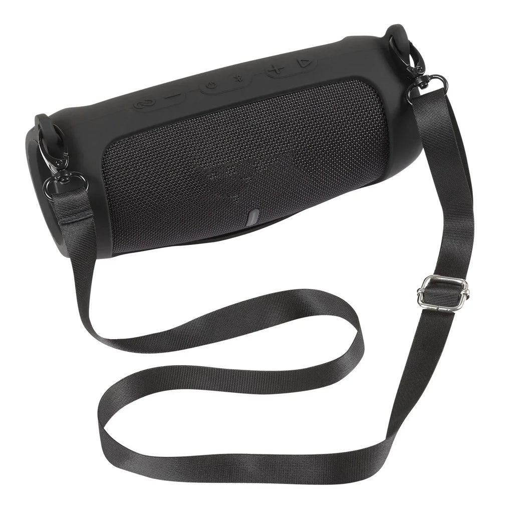 New Bluetooth Speaker Case Soft Silicone Cover Skin With Strap Carabiner for JBL Charge 5 Wireless Bluetooth Speaker Bag Zpaxo