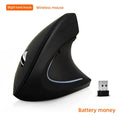 5th Gen Vertical Ergonomic Mouse Right Hand Wireless Wired Optical Zpaxo Black