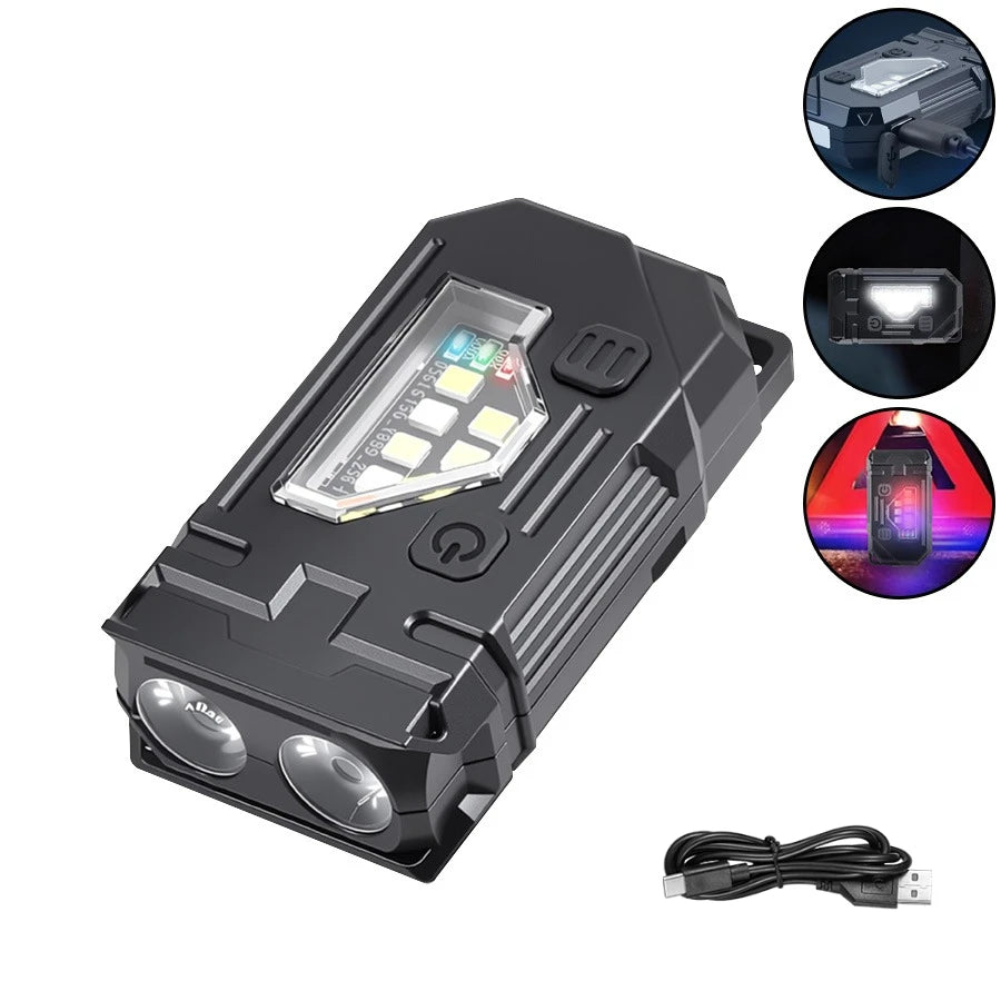 Mini Rechargeable LED Flashlight – 800LM Magnetic Clip Torch