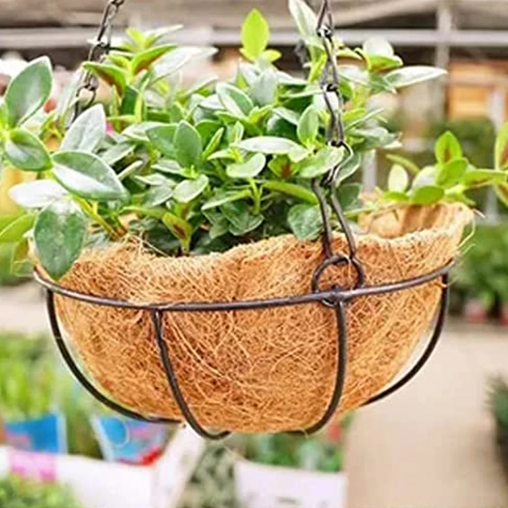 Natural Hanging Basket Liner Multifunctional Coconut Planter Cushion Waterproof Cuttable Replaceable for Garden Balcony Supplies Zpaxo