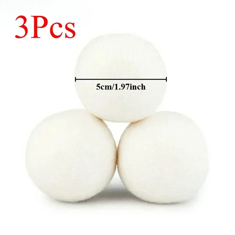 30-Pack Wool Dryer Balls Handmade Drying Balls Dryer Reusable Natural Fabric Softener Reduce Wrinkles and Decrease Drying Time Zpaxo 3pcs