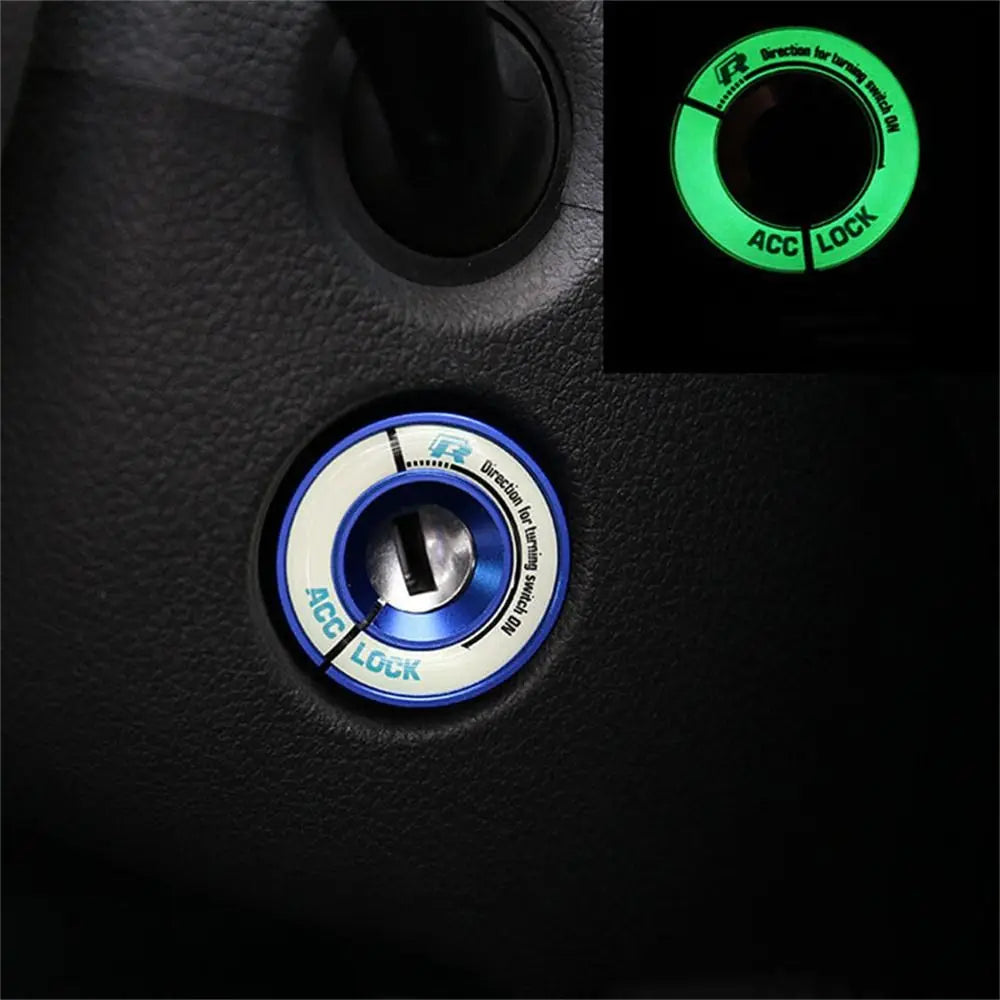 Aluminum Alloy Start Stop Button Car Decor Cover Ignition Switch Key Zpaxo