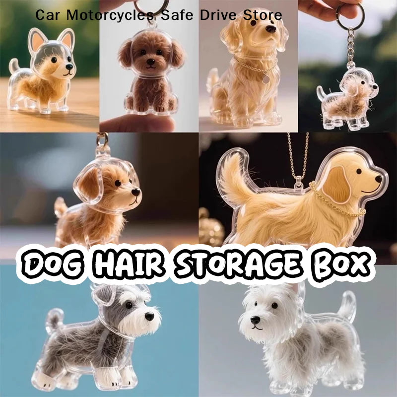 Dog Hair Storage Pendant Keychain Transparent Cat Fur Keepsake